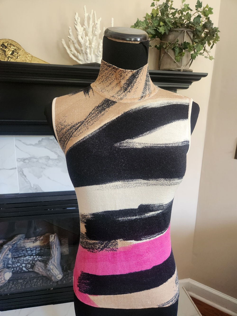 VERSACE MULTICOLOR SWEATER TURTLENECK SZ S